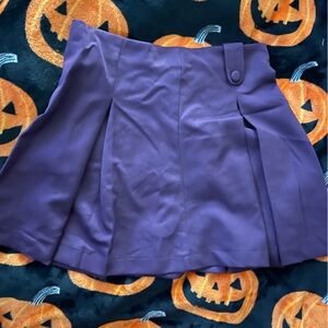 Dark purple pleated mini skirt size S